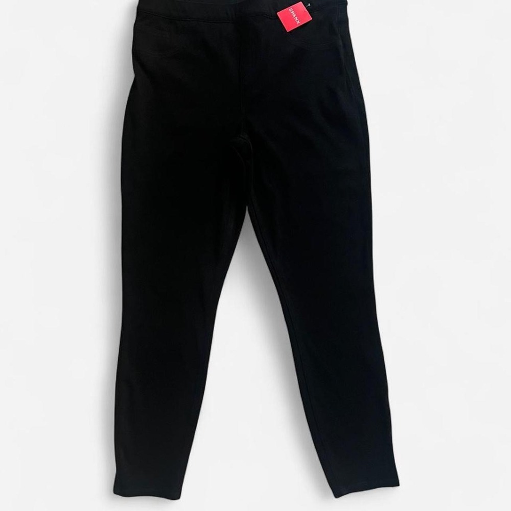 Spanx Ankle 4-Pocket Skinny Jean-ish Leggings Black High Waist A368975